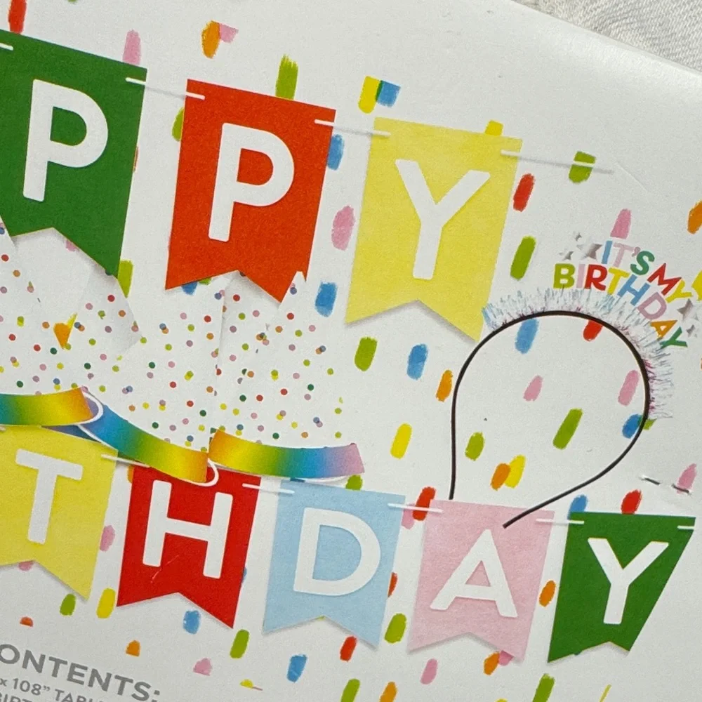Colorful Birthday Headband and Banner Set